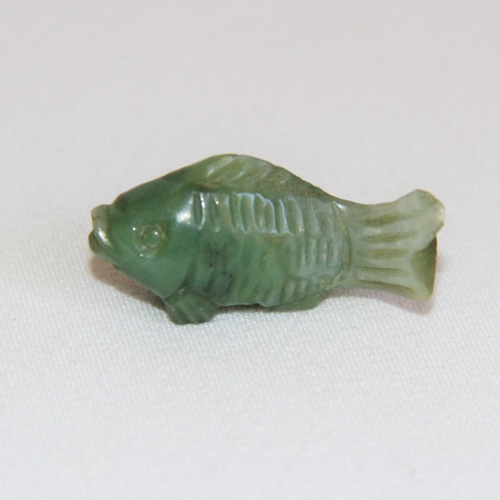 Vintage Miniature Carved Jade Fish